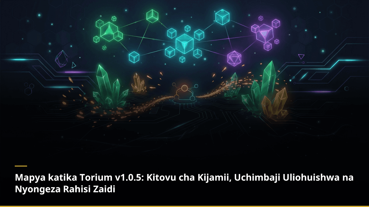 Mapya katika Torium v1.0.5: Kitovu cha Kijamii, Uchimbaji Uliohuishwa na Nyongeza Rahisi Zaidi